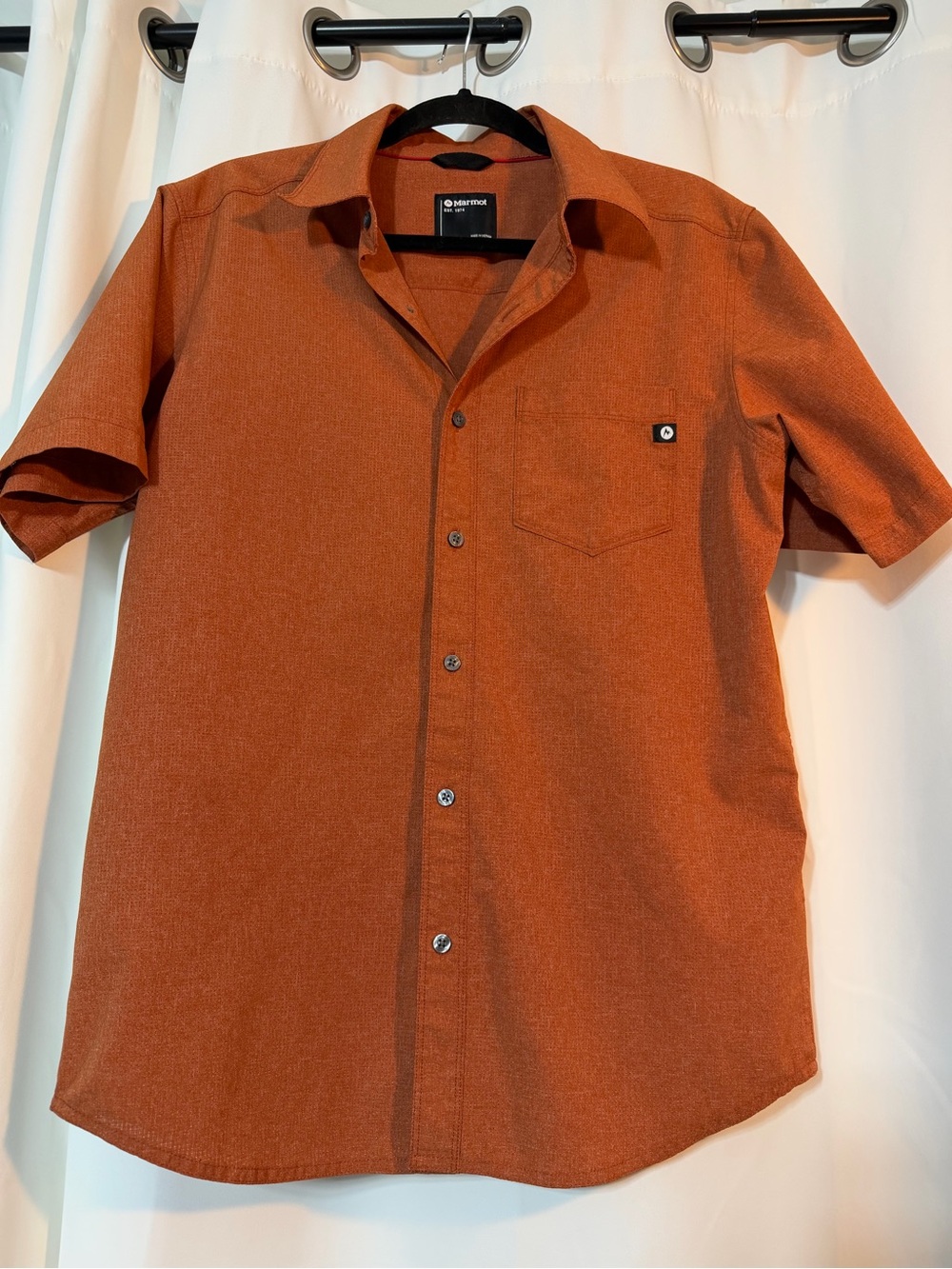 Marmot Men's Short-Sleeve Button-Down Vented Hiking Fishing Shirt SZ M